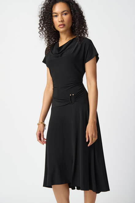 Pleated Short Sleeve Dress Style 241152