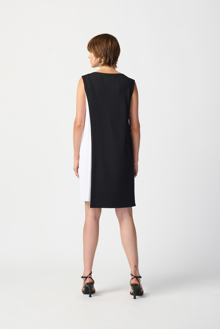 Two-Tone Pleated Tank Dress Style 241160. Black/vanilla. 2