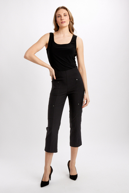 Multi-Pocket Straight Leg Pants Style 241163. Black. 4