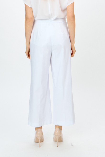 Decorative Button Wide Leg Pants Style 241166. White. 2