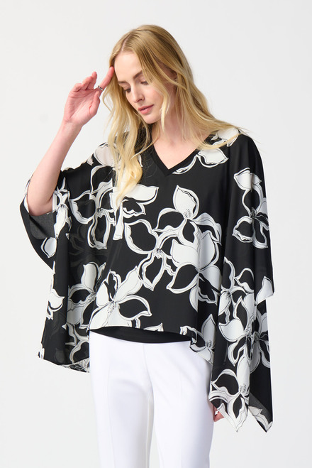 Floral Print Poncho Top Style 241170