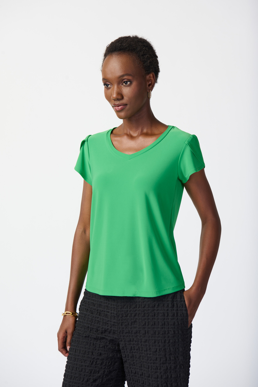 Tulip Sleeve T-Shirt Style 241179. Island Green