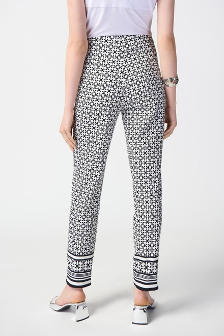 Geometric Pattern Pants Style 241186. Vanilla/black. 3