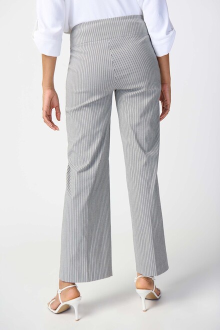 Pantalon large, rayures verticales mod&egrave;le 241197. Blanc/noir. 2