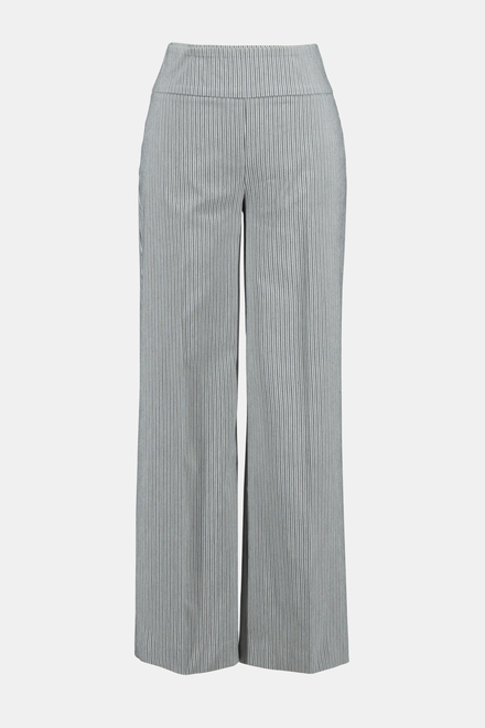 Pantalon large, rayures verticales mod&egrave;le 241197. Blanc/noir. 4