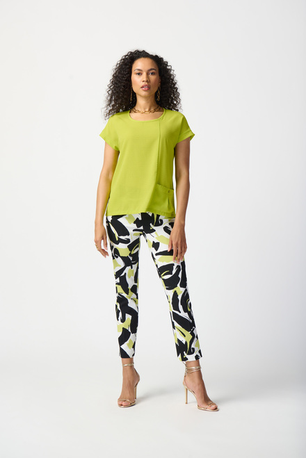 Textured & Checkered Top Style 241217. Key lime