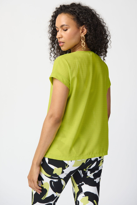 T-shirt, fins carreaux textur&eacute;s mod&egrave;le 241217. Key Lime. 2