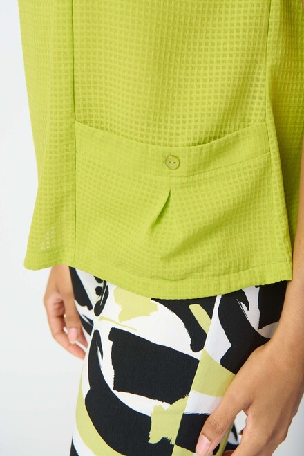 Textured &amp; Checkered Top Style 241217. Key Lime. 5