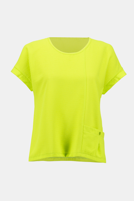 T-shirt, fins carreaux textur&eacute;s mod&egrave;le 241217. Key Lime. 6