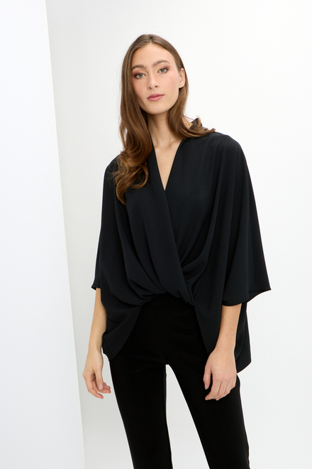 Oversized Wrap Front Blouse Style 241218