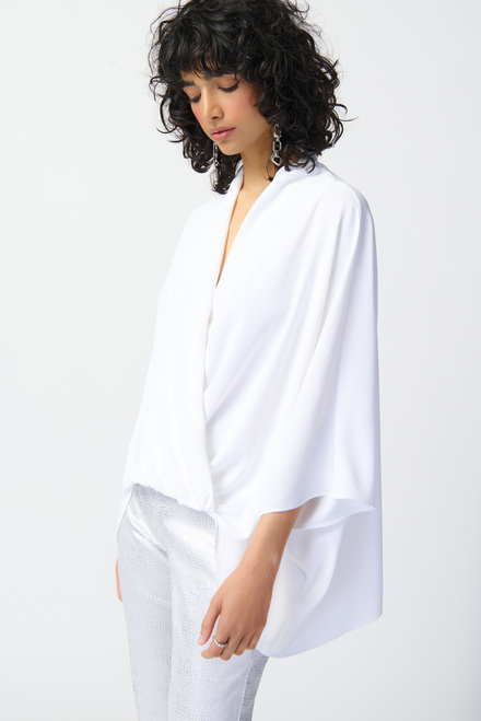 Oversized Wrap Front Blouse Style 241218