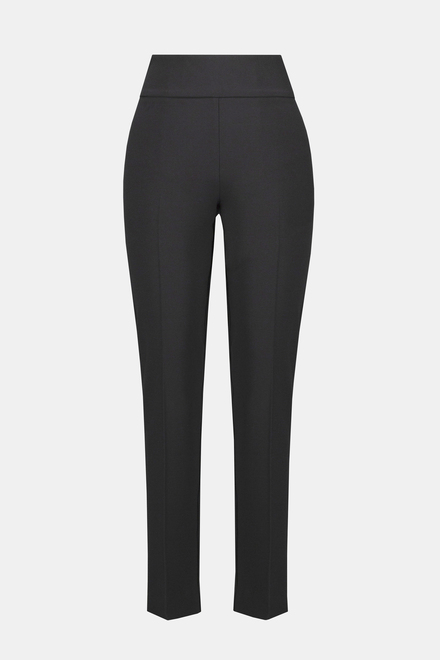Cropped Pleated Pants Style 241231. Black. 5