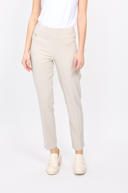 Cropped Pleated Pants Style 241231. Moonstone. 2