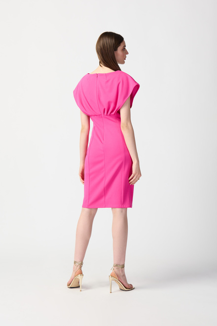 Pleated Front Dress Style 241233. Ultra Pink. 2