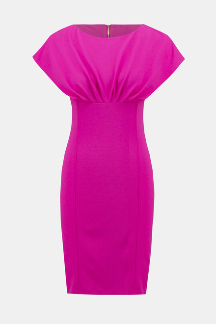 Pleated Front Dress Style 241233. Ultra Pink. 5