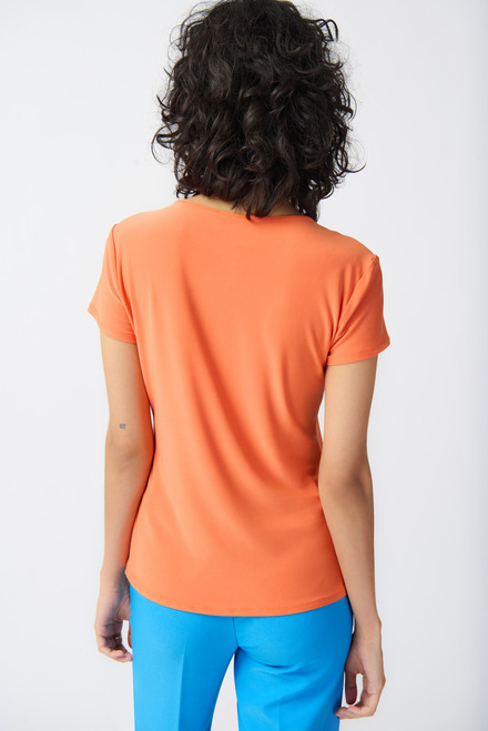 Split Shoulder T-Shirt Style 241245. Mandarin. 3
