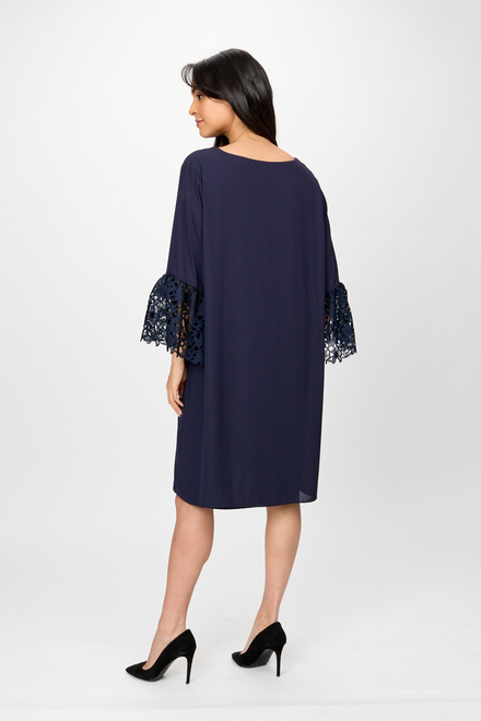 Ruffle &amp; Lace Dress Style 241252. Midnight Blue. 2