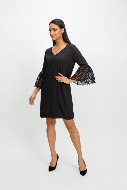 Ruffle &amp; Lace Dress Style 241252. Black. 4