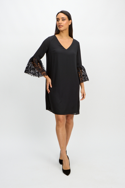 Ruffle &amp; Lace Dress Style 241252. Black. 5