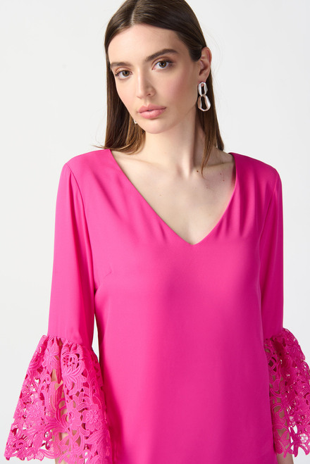 Ruffle &amp; Lace Dress Style 241252. Ultra Pink. 4