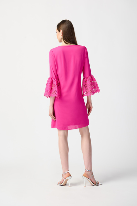 Ruffle &amp; Lace Dress Style 241252. Ultra Pink. 3