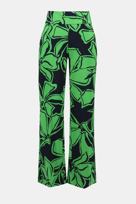 Floral Print Straight Leg Pants Style 241254. Midnight Blue/green. 6