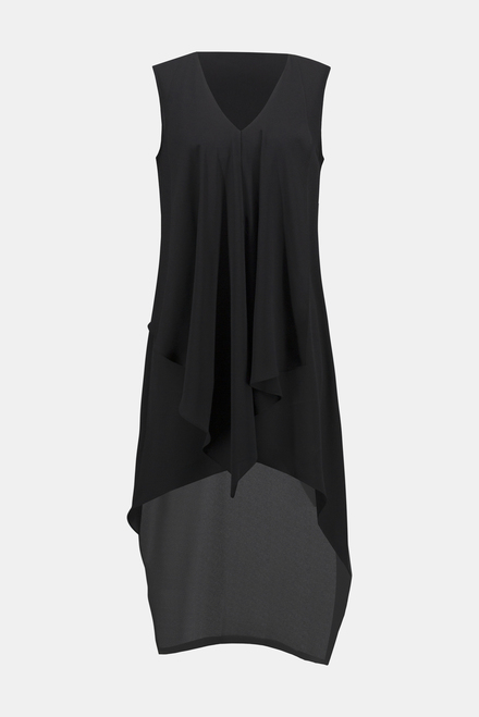 Asymmetric Pleated Tank Dress Style 241260. Black. 5