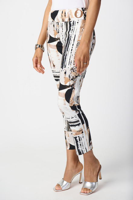 Abstract Print Cropped Pants Style 241265. Vanilla/multi. 2