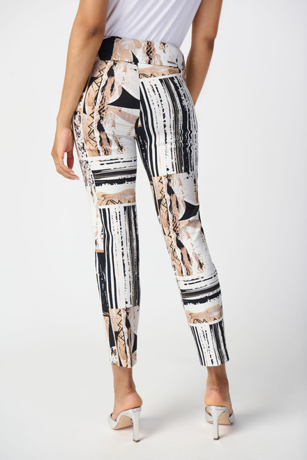 Abstract Print Cropped Pants Style 241265. Vanilla/multi. 3