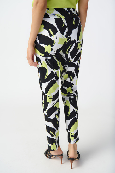 Abstract Motif Cropped Pants Style 241266. Vanilla/multi. 4
