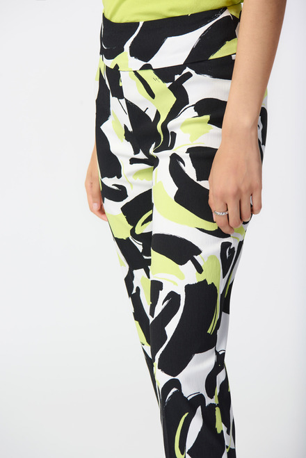 Abstract Motif Cropped Pants Style 241266. Vanilla/multi. 5