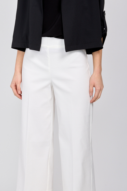 Pleated Wide Leg Pants Style 241273. White. 3