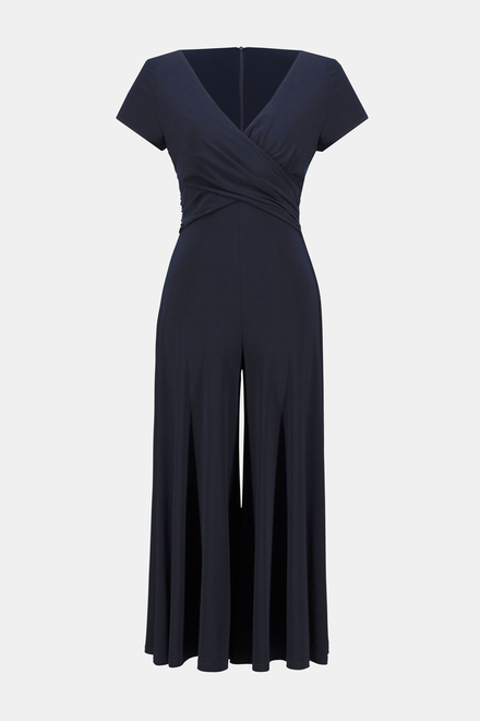 Wrap Front Cropped Jumpsuit Style 241274. Midnight Blue. 5