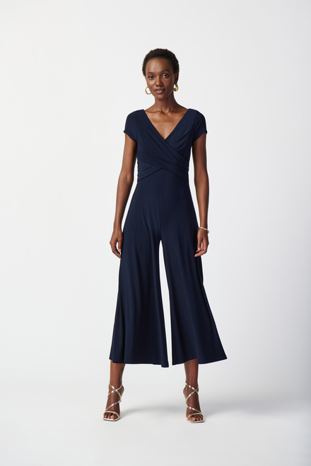 Wrap Front Cropped Jumpsuit Style 241274