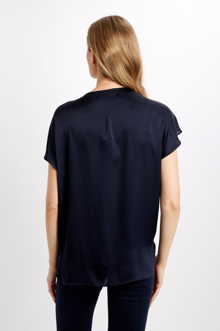 T-shirt portefeuille en satin mod&egrave;le 241278. Bleu Nuit. 3