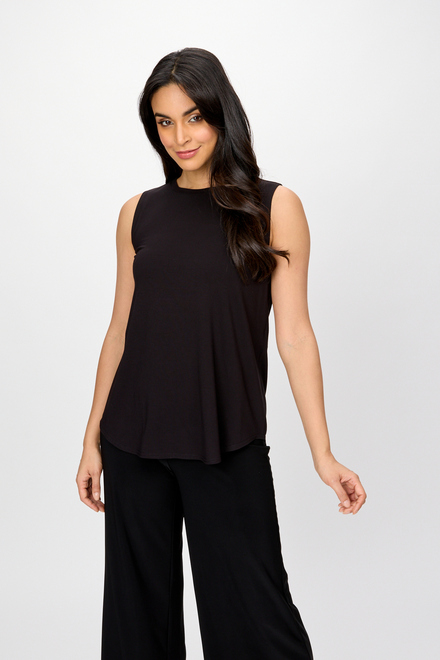 Rounded Neck Wide Tank Style 241289. Black