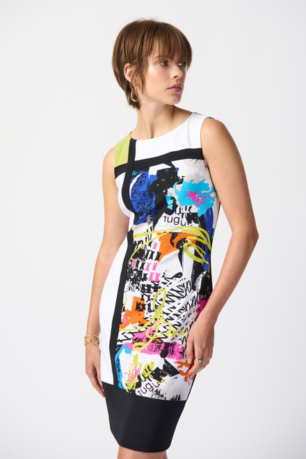 Multi-Coloured Mixed Print Dress Style 241296