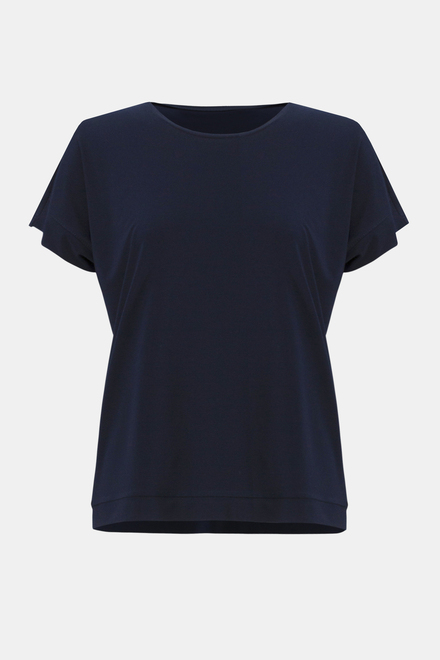 Basic Scoop Neck T-Shirt Style 241297. Midnight Blue. 5