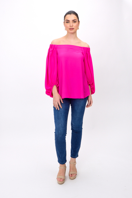 Puff Sleeve Blouse Style 241304. Ultra Pink. 5