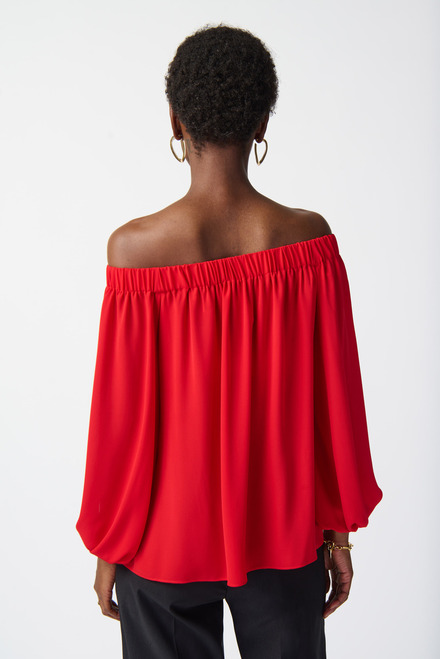 Puff Sleeve Blouse Style 241304. Radiant Red. 3