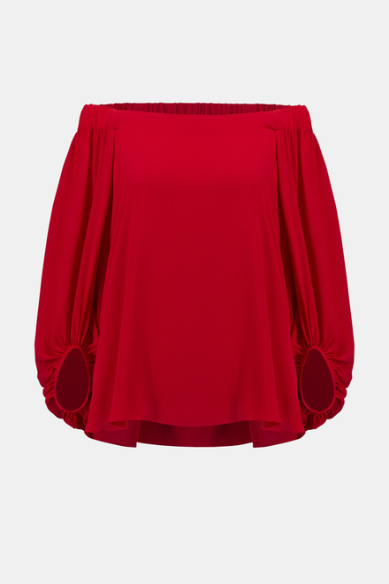Puff Sleeve Blouse Style 241304. Radiant Red. 7