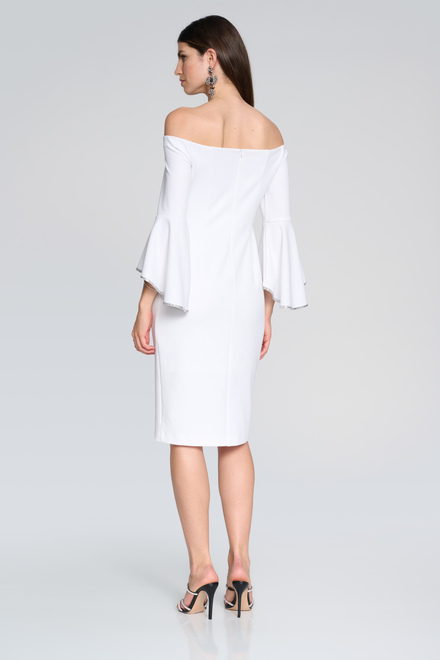Off-Shoulder Embellished Sleeve Dress Style 241720. Vanilla 30. 2