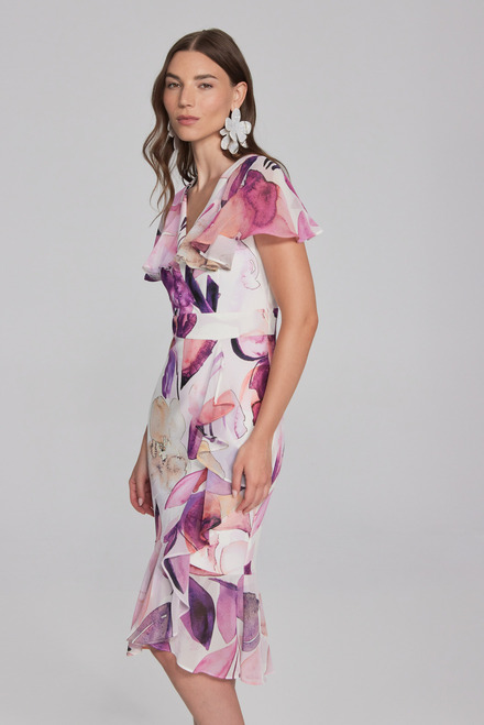 Floral Print Wrap Dress Style 241732. Vanilla/multi. 4