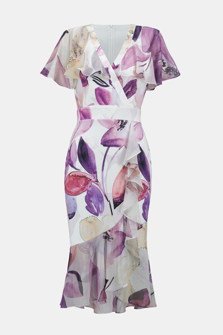 Floral Print Wrap Dress Style 241732. Vanilla/multi. 5