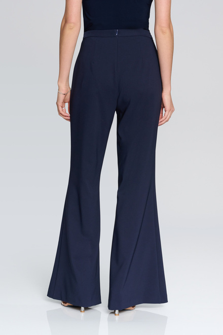 Wide Leg Flared Pants Style 241738. Midnight Blue. 3