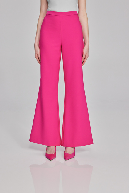 Pantalon large évasé, zippé modèle 241738. Shocking pink