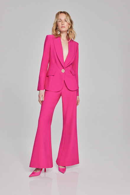 Pantalon large &eacute;vas&eacute;, zipp&eacute; mod&egrave;le 241738. Shocking Pink. 3