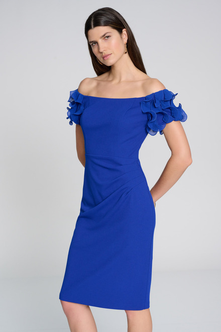 Flounced drop sleeves dress Style 241740. Royal Sapphire 163. 4