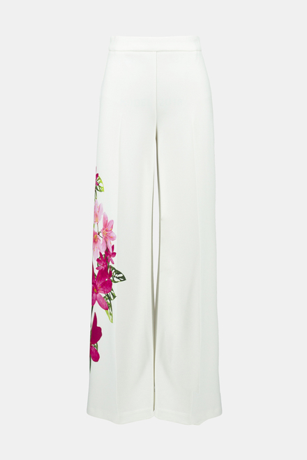 Floral Detail Wide Leg Pants Style 241752. Vanilla/multi. 4