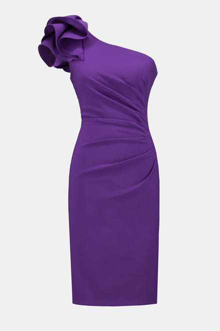 Ruffle Shoulder Asymmetric Dress Style 241755. Majesty. 4